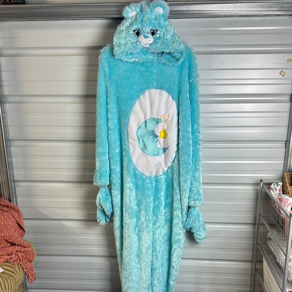 Care Bears Blue and White Plush Onesie with Hood - Picture 1 of 8